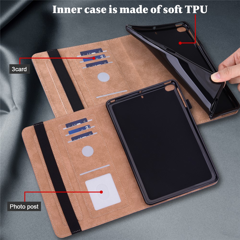 All-round Shockproof Well-protected Anti-drop Leather Tablet Cover with Stand Card Slots for Xiaomi Pad 5/Pad 5 Pro - Black-6