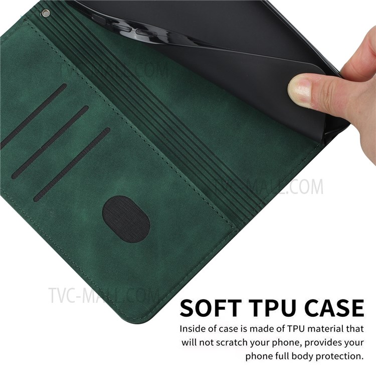 Impact Buffer S-shaped Texture Auto-absorbed Folio Flip Leather Wallet Stand Case for Xiaomi Redmi Note 9 4G (Qualcomm Snapdragon 662)/9 Power/9T/Poco M3 - Green-10