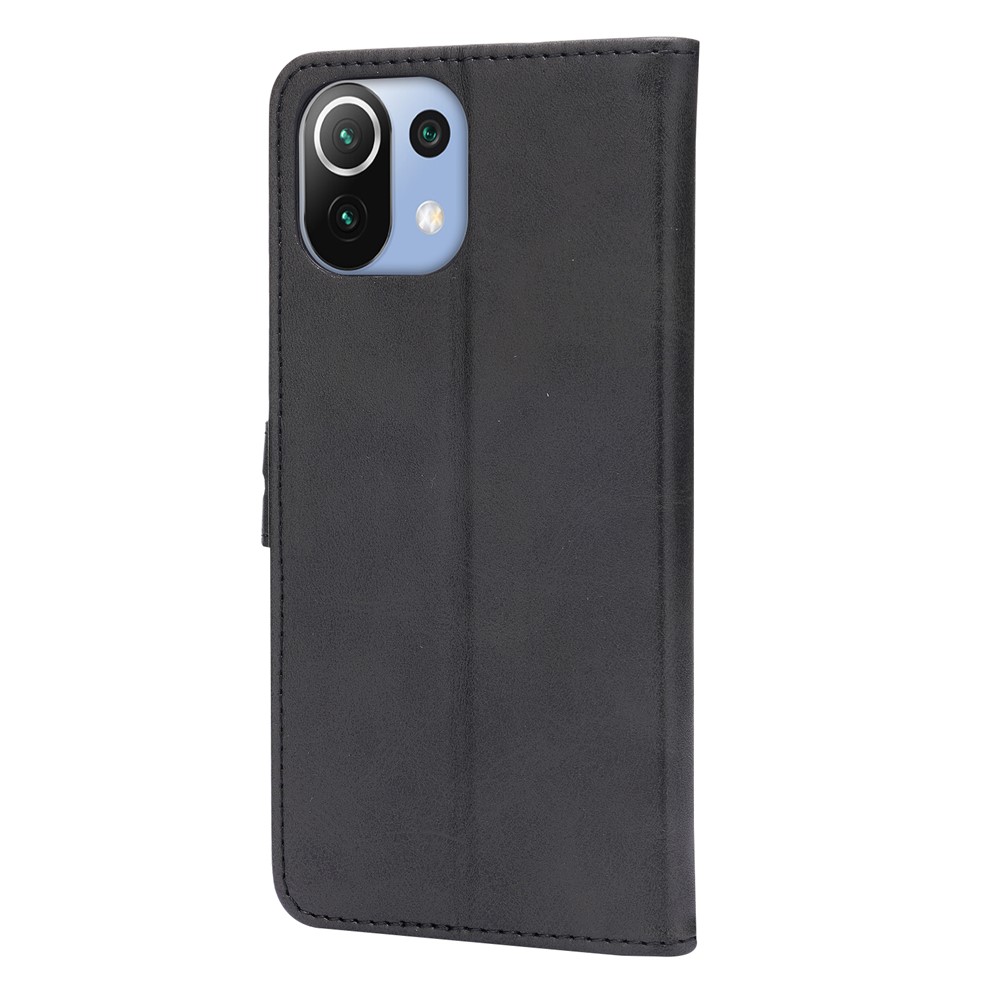 360 Degree Protection Happy Cat Pattern Imprinting Leather Wallet Case with Stand for Xiaomi Mi 11 Lite 4G / 5G/11 Lite 5G NE - Black-3