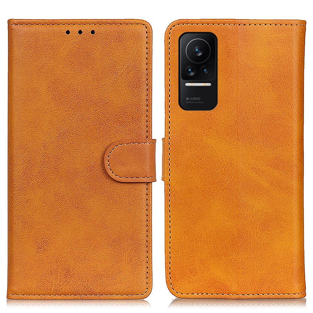 All Inclusive Protection Magnetic Closure Wallet Design Leather Phone Stand Cover for Xiaomi Civi - Brown-1