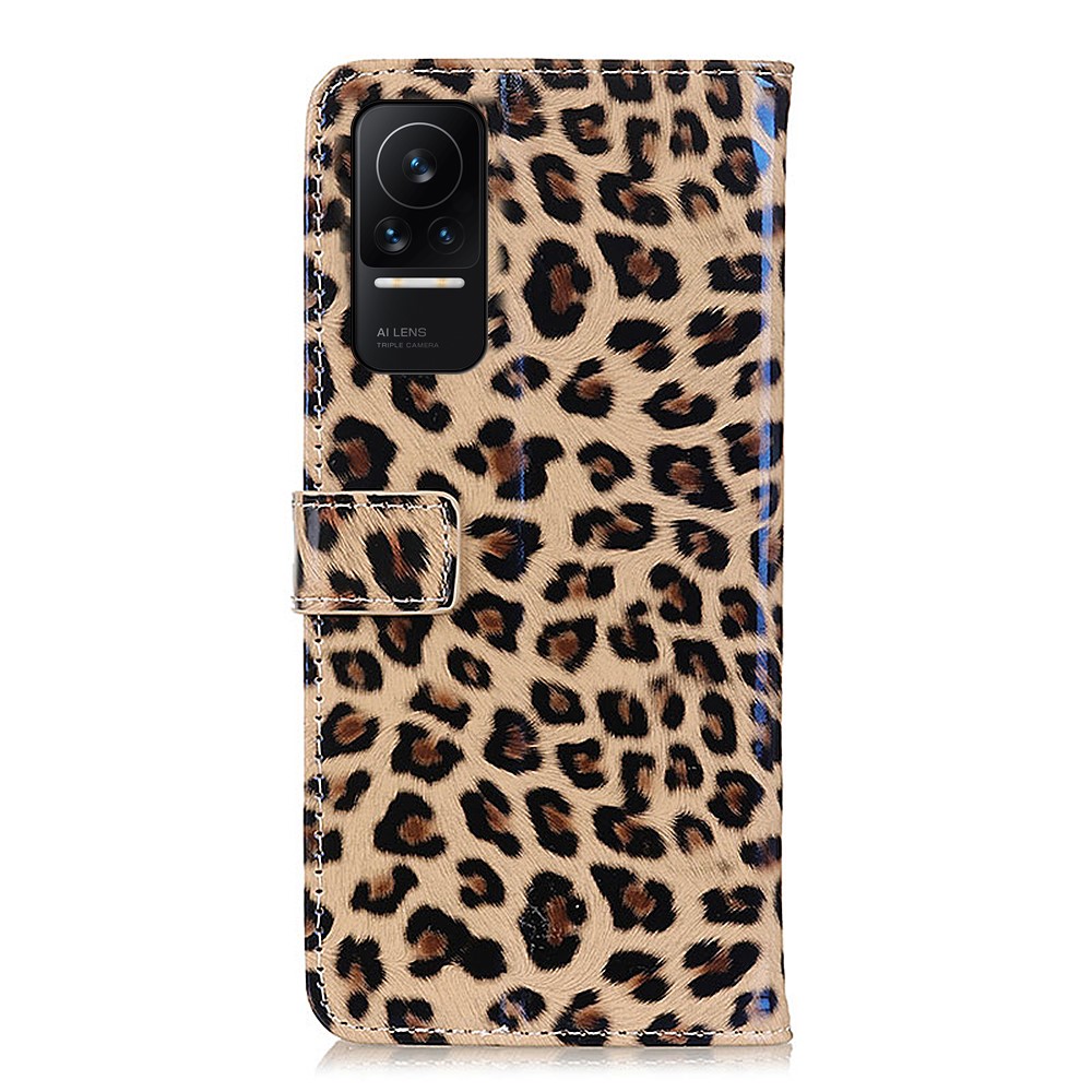 Wallet Design Stylish Leopard Skin Leather Phone Protector Stand Cover for Xiaomi Civi 5G-3