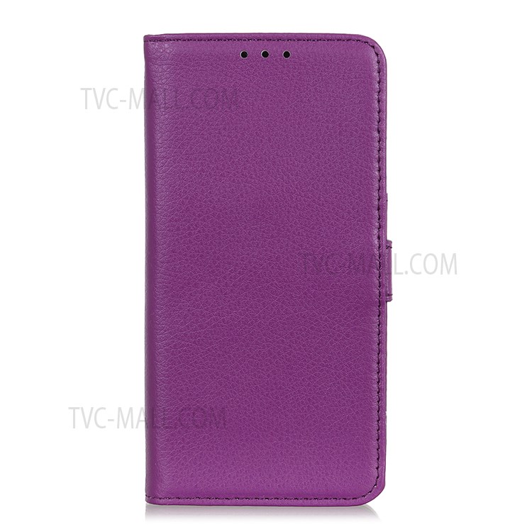 Impact-resistant Wallet Stand Design Magnetic Clasp Litchi Texture PU Leather Case Cover for Xiaomi Civi - Purple-2