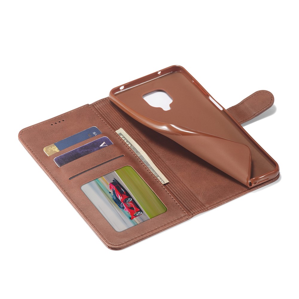 LC.IMEEKE PU Leather Wallet Stand Protective Phone Cover Case for Xiaomi Redmi Note 10 Lite - Black-7