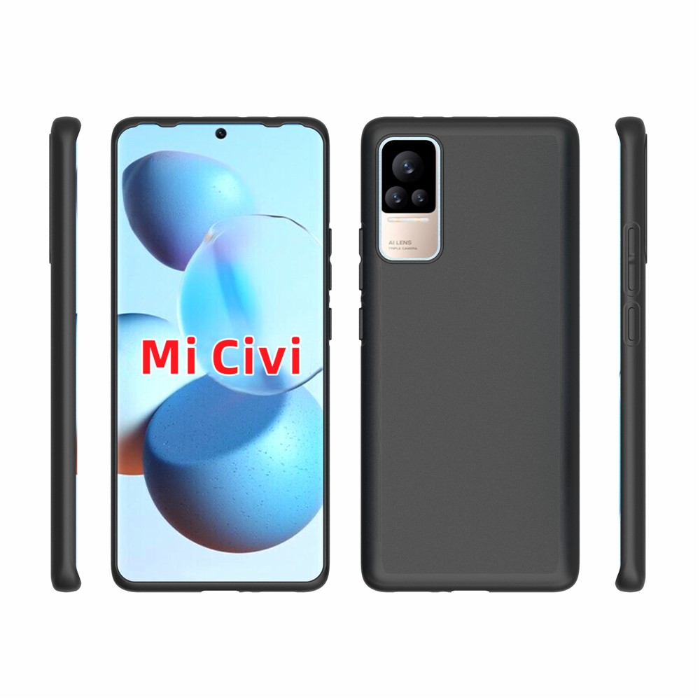 10Pcs/Pack Double-sided Matte Finish Profile Soft Flexible TPU Back Protective Cover for Xiaomi Civi-5