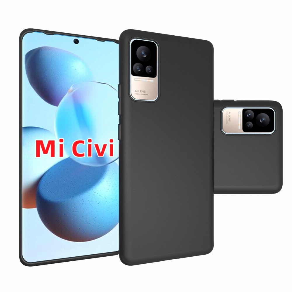 10Pcs/Pack Double-sided Matte Finish Profile Soft Flexible TPU Back Protective Cover for Xiaomi Civi-7