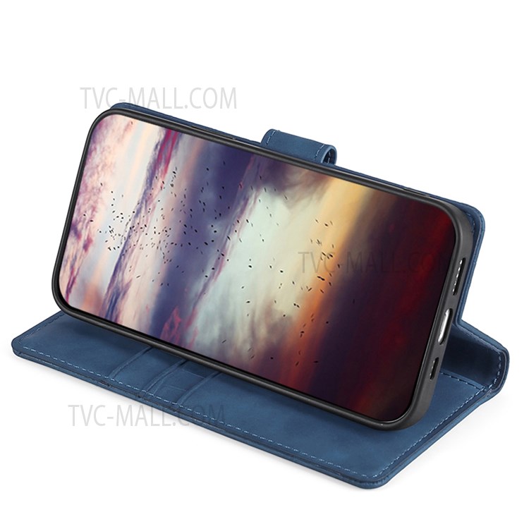 Crocodile Texture Shockproof Wallet Leather Case Phone Cover Shell with Supporting Stand for Xiaomi Redmi Note 11 Pro - Blue-5