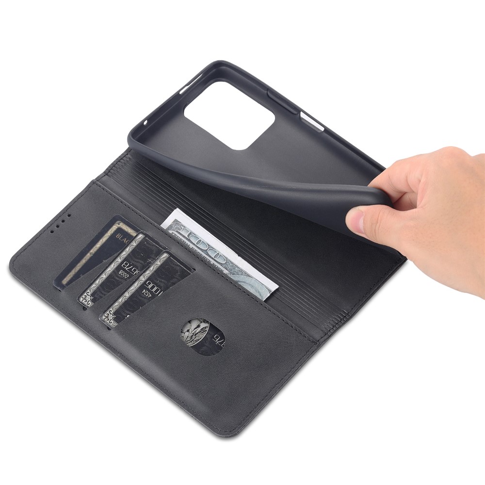 AZNS Wallet Design High-quality PU Leather Shockproof Phone Cover Case for Xiaomi 11T / Xiaomi 11T Pro - Black-8