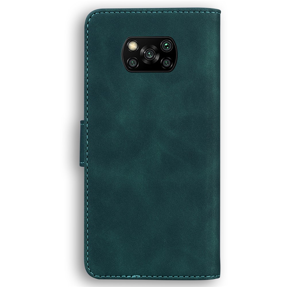 Big Butterfly Pattern Printing Skin-touch PU Leather Fully Wrapped Phone Cover Wallet Stand Shell for Xiaomi Poco X3/Poco X3 Pro/Poco X3 NFC - Green-3