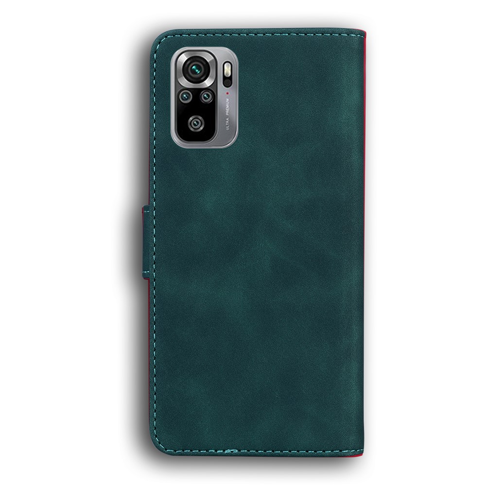 Drop-resistant Big Butterfly Pattern Printing Skin-touch PU Leather Phone Cover Wallet Stand Shell for Xiaomi Redmi Note 10 4G/Note 10S - Green-9