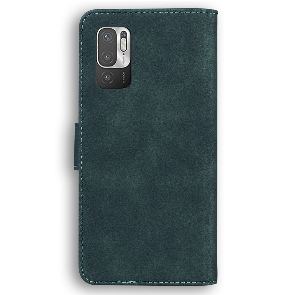 Big Butterfly Pattern Printing Full Protection Skin-touch PU Leather Phone Cover Wallet Stand Shell for Xiaomi Poco M3 Pro 4G/5G/Redmi Note 10 5G/Redmi Note 10T 5G - Green-9