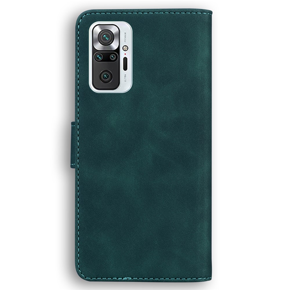 Big Butterfly Pattern Printing Skin-touch PU Leather Phone Cover Magnetic Clasp Wallet Stand Shell for Xiaomi Redmi Note 10 Pro 4G (India)/Note 10 Pro 4G (Global)/Note 10 Pro Max - Green-3
