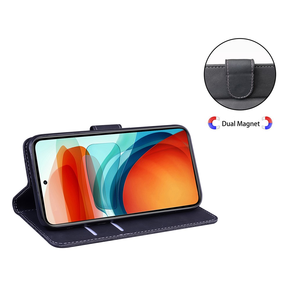 Magnetic Clasp Big Butterfly Pattern Printing Anti-scratch Skin-touch PU Leather Phone Cover with Stand for Xiaomi 11T / Xiaomi 11T Pro - Black-4