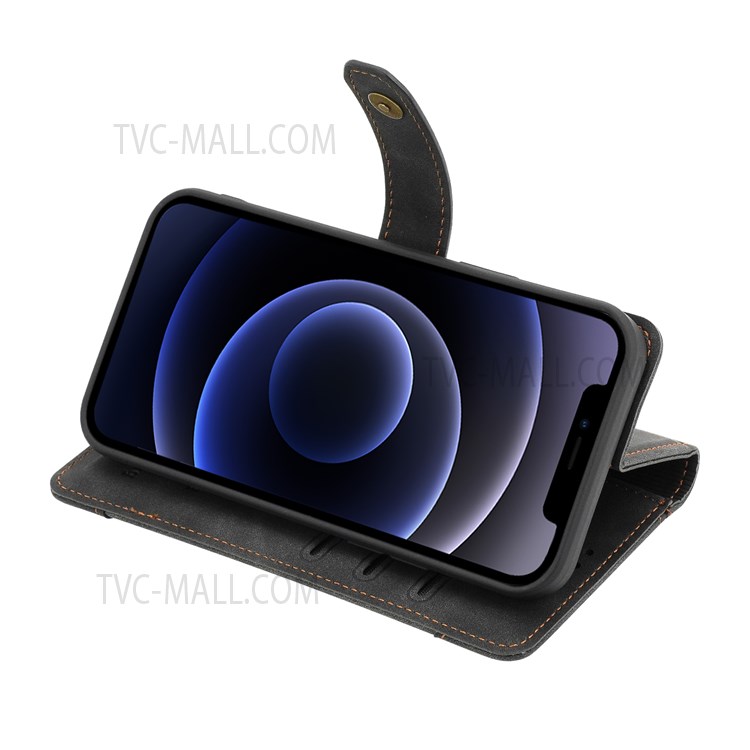 CASE CRAFT Wallet Stand Design PU Leather Protective Phone Case Cover with Outer Card Slot for Xiaomi Mi 11i/Poco F3/Redmi K40/Redmi K40 Pro - Black-4