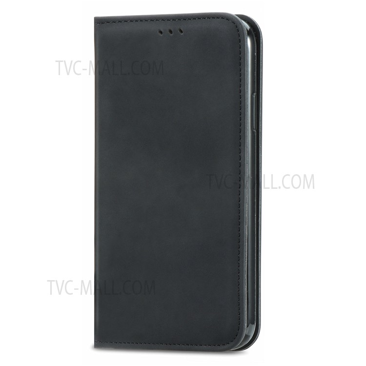 Viewing Stand Vintage PU Leather Card Slot Auto Closing Magnetic Flip Skin-touch Cover for Xiaomi Civi - Black-8