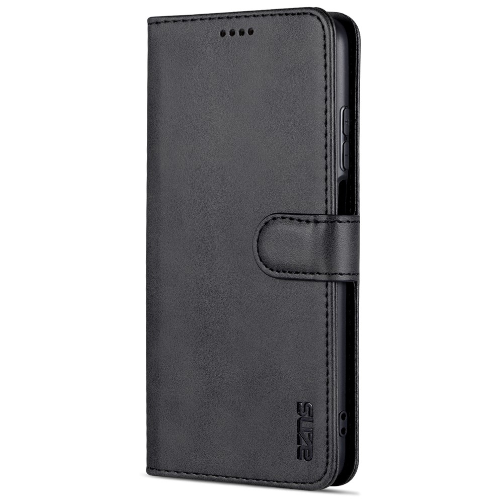 AZNS Premium PU Leather Wallet Stand Magnetic Closure Protective Flip Phone Cover for Xiaomi 11T / 11T Pro - Black-2
