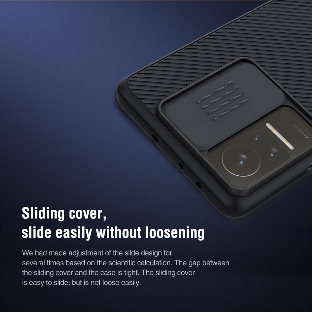 NILLKIN CamShield Slide Camera Protector Anti-scratch Precise Cutout Hard PC Phone Cover Shell for Xiaomi Civi - Black-8