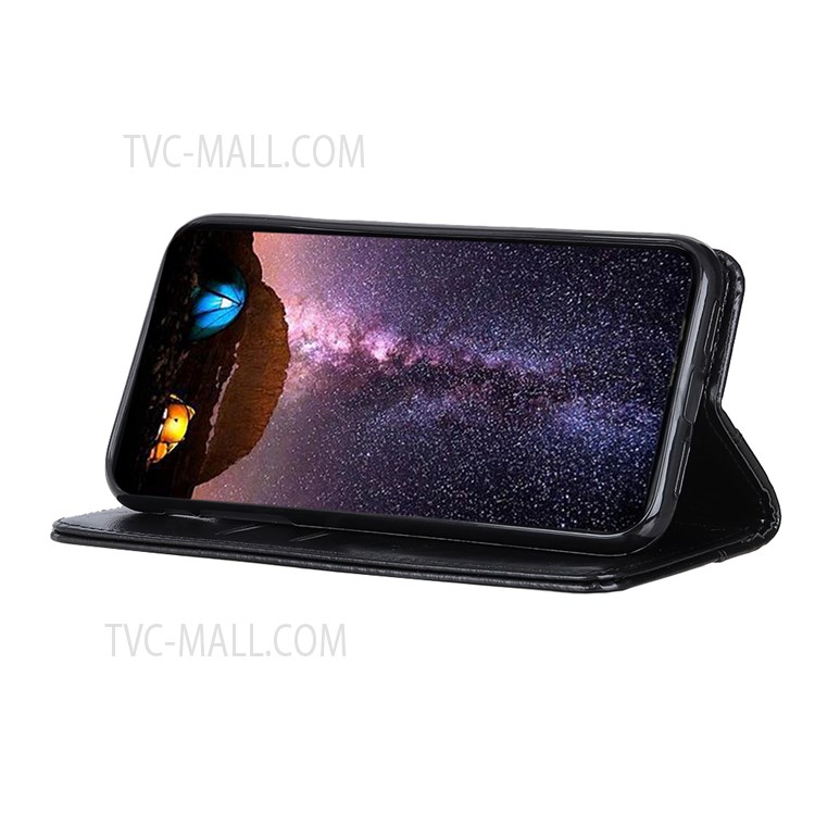 Scratch Resistant Auto-absorbed Leather Phone Cover Wallet Design Phone Stand Case for Xiaomi Redmi Note 11 - Black-4