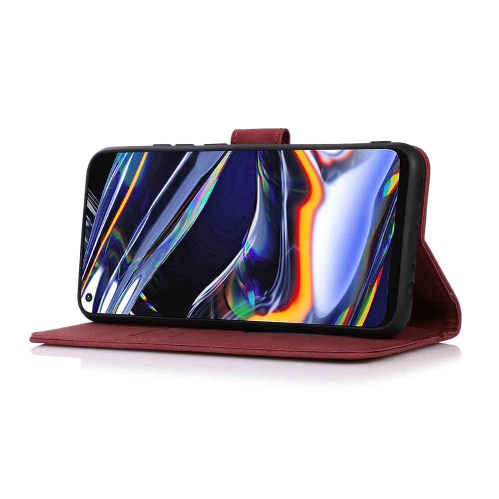 KHAZNEH PU Leather + TPU Protective Phone Case with Stand Wallet Design for Xiaomi Redmi Note 11 Pro/Note 11 Pro+ - Red-5