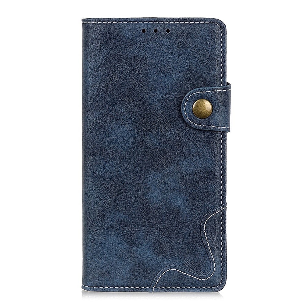 S-shape Textured Folio Flip PU Leather Stand Wallet Protective Phone Case Cover for Xiaomi Redmi Note 11 Pro/Note 11 Pro+ - Blue-2