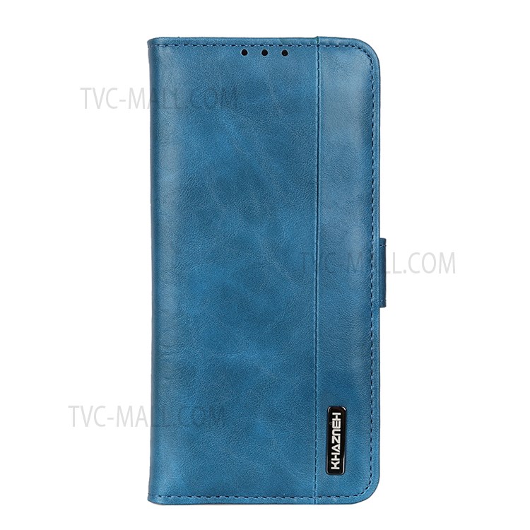 KHAZNEH Textured Surface All-inclusive Protection Stand Leather Case Cover with Card Slots and Card Pocket for Xiaomi Redmi Note 11 Pro/Note 11 Pro+ - Blue-2