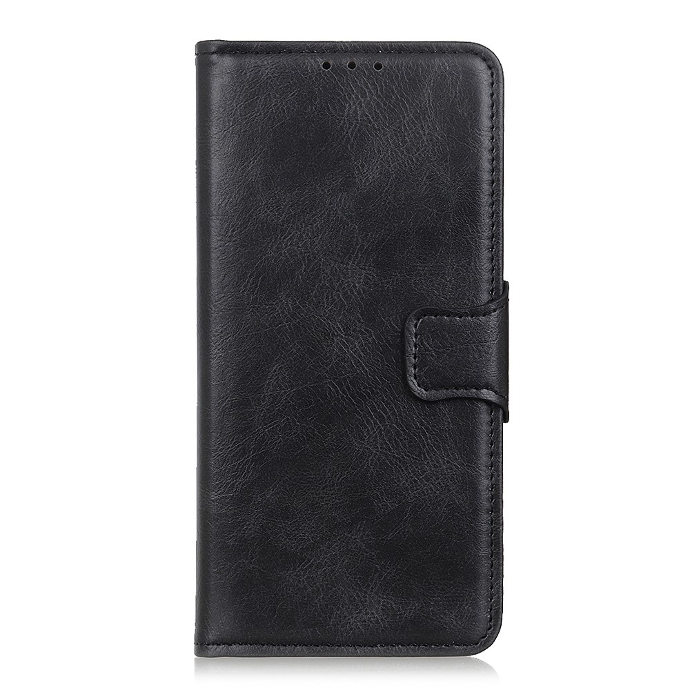 Crazy Horse Texture PU Leather Cover Stand Flip Magnetic Closure Wallet Phone Case for Xiaomi Redmi Note 11 Pro / Note 11 Pro+ - Black-2