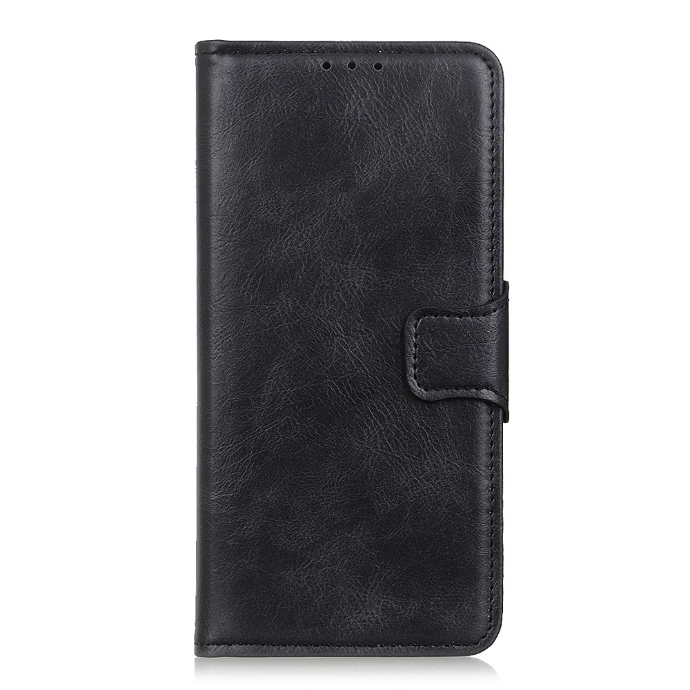 Texture de Cheval Crazy pu en Cuir Couvercle Flip Magnetic Closure Portefeuille Étui de Téléphone Pour Xiaomi Redmi Note 11 Pro 5G (chine) (mediatek) / 11 Pro + 5G - le Noir-2