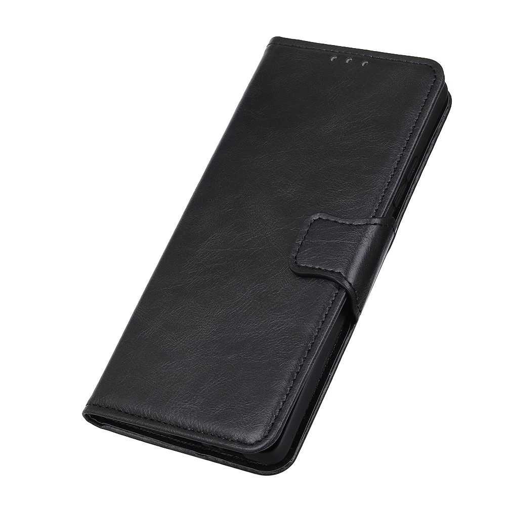 Crazy Horse Texture PU Leather Cover Stand Flip Magnetic Closure Wallet Phone Case for Xiaomi Redmi Note 11 Pro / Note 11 Pro+ - Black-6