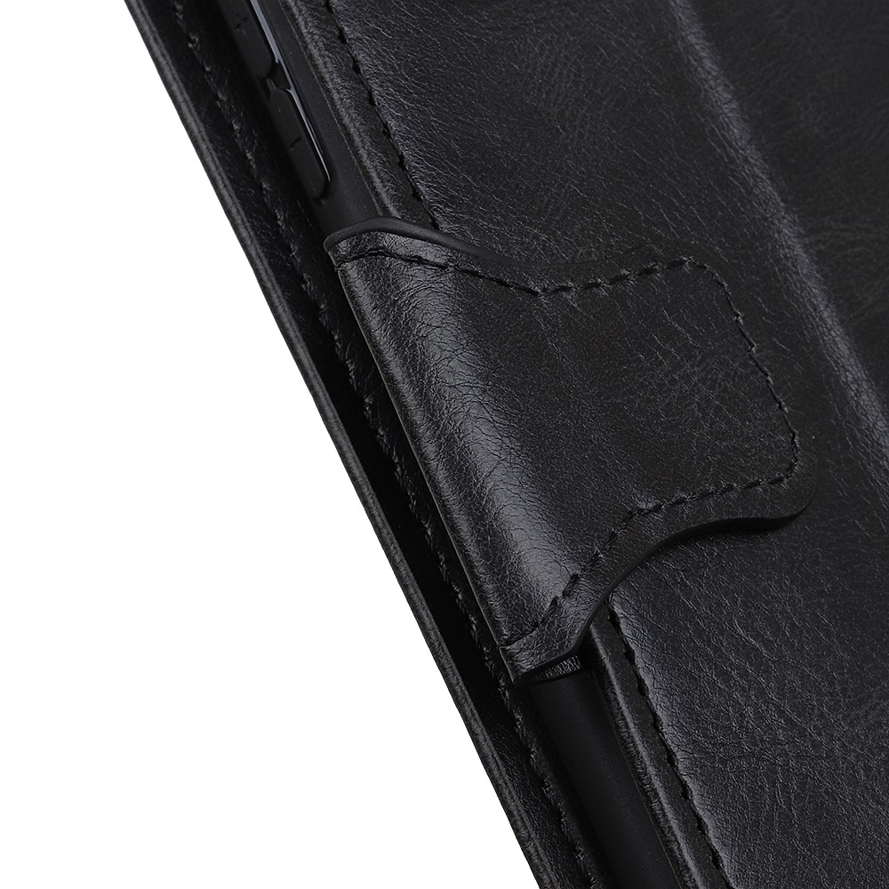 Texture de Cheval Crazy pu en Cuir Couvercle Flip Magnetic Closure Portefeuille Étui de Téléphone Pour Xiaomi Redmi Note 11 Pro 5G (chine) (mediatek) / 11 Pro + 5G - le Noir-8