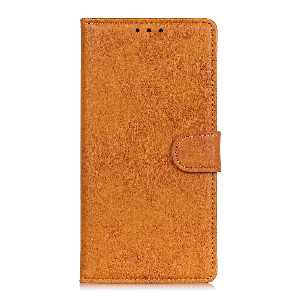 Well-Protected Magnetic Closure PU Leather + TPU Wallet Design Anti-Fall Flip Phone Cover with Stand for Xiaomi Redmi Note 11 - Brown-2