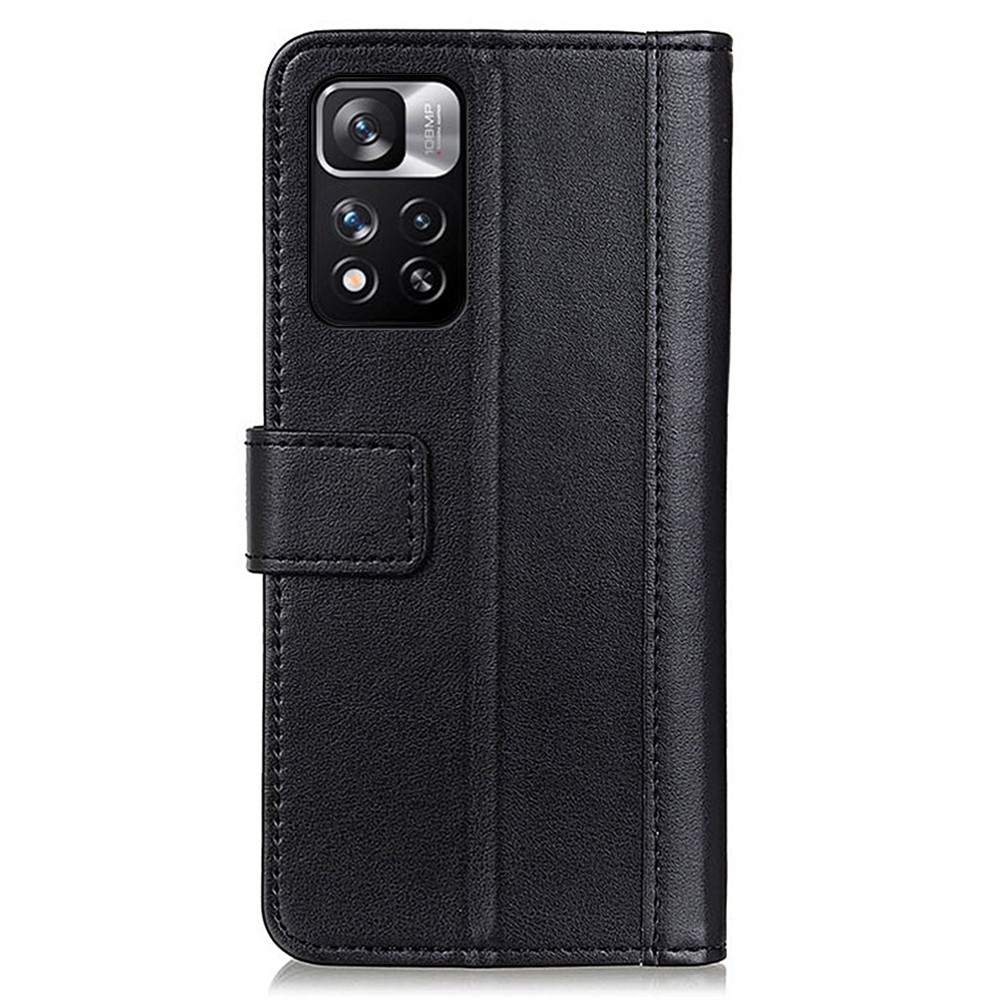 PU Leather Wallet Stand Case Soft TPU Shockproof Protective Flip Cover for Xiaomi Redmi Note 11 Pro / Note 11 Pro+ - Black-3