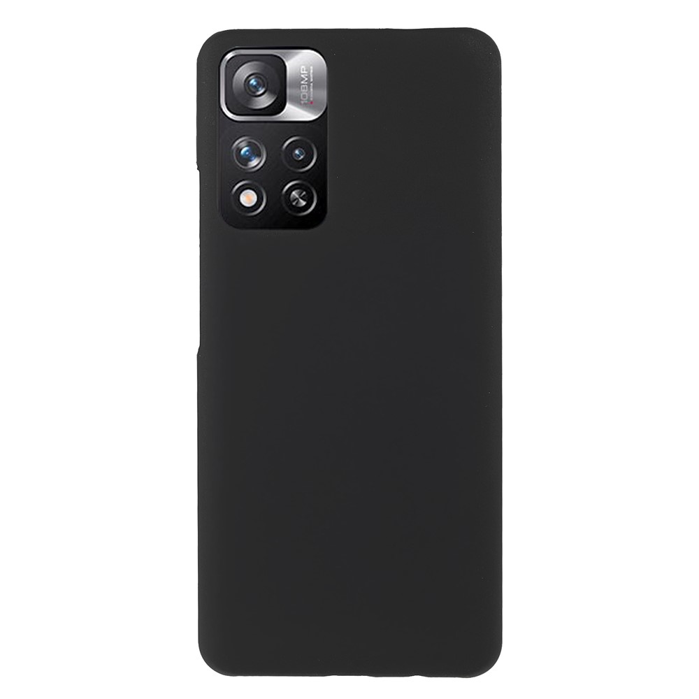 Scratch Resistant Glossy Surface Rubberized Hard PC Protective Phone Case for Xiaomi Redmi Note 11 Pro / Note 11 Pro+ - Black-1