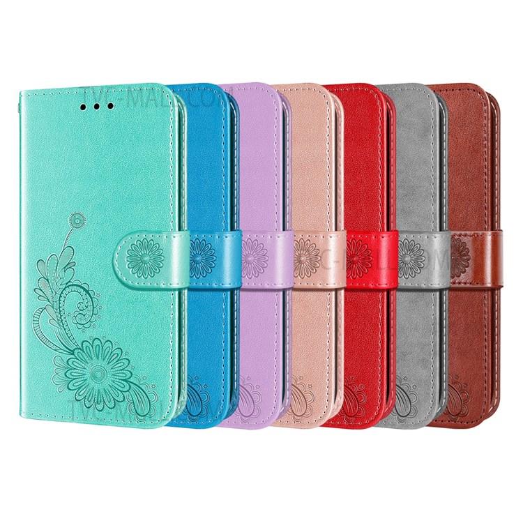 Full Protection Lace and Lotus Imprinted Leather Phone Wallet Case Stand Cover with Wrist Strap for Xiaomi Redmi Note 11/Poco M4 Pro 5G - Grey-12