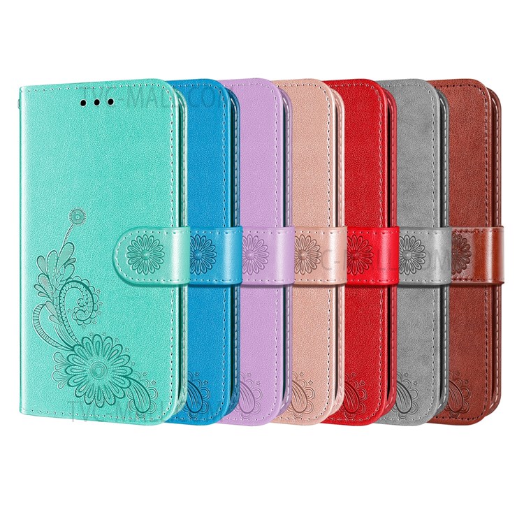 Folio Flip Stand Wallet Leather Phone Case Cover with Imprinting Lace and Lotus Pattern for Xiaomi Redmi Note 11 Pro/Note 11 Pro+ - Grey-12