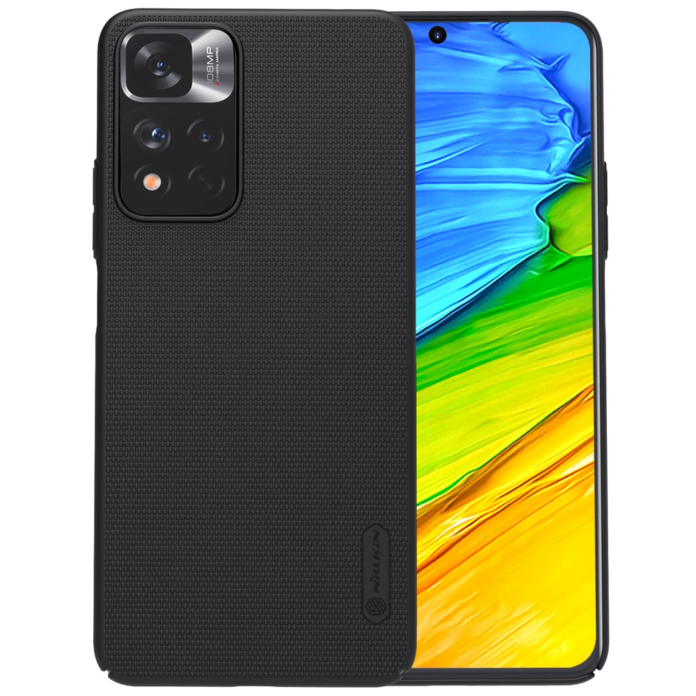NILLKIN Super Frosted Shield Series Anti-Slip Matte Coating Surface Hard PC Protective Case for Xiaomi Redmi Note 11 Pro / Note 11 Pro+ - Black-1