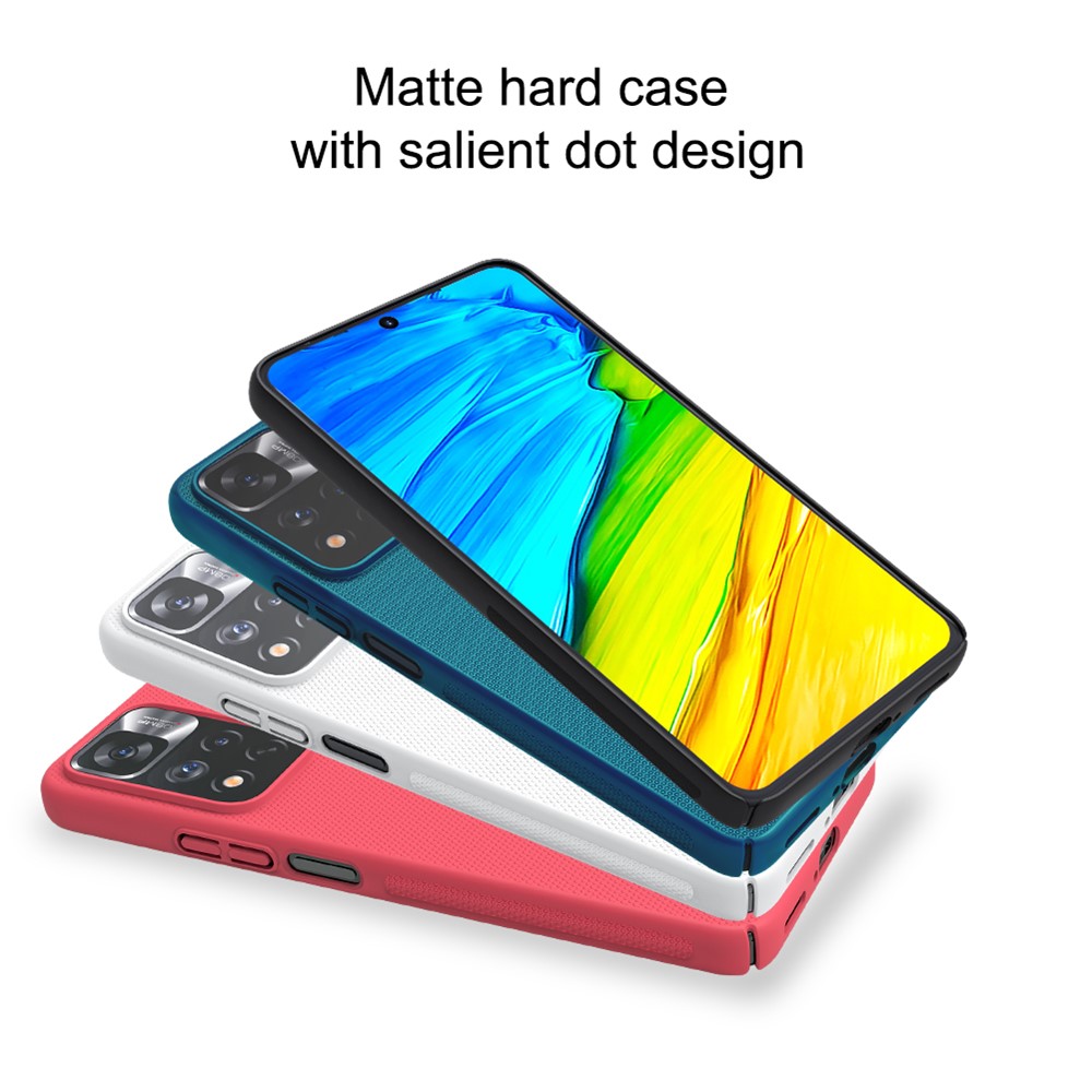 NILLKIN Super Frosted Shield Series Anti-Slip Matte Coating Surface Hard PC Protective Case for Xiaomi Redmi Note 11 Pro / Note 11 Pro+ - Black-11
