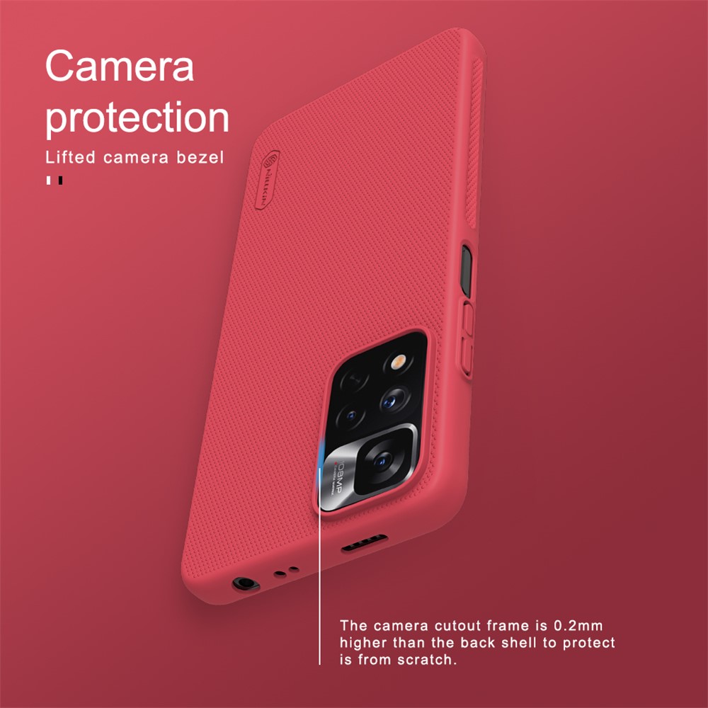 NILLKIN Super Frosted Shield Series Anti-Slip Matte Coating Surface Hard PC Protective Case for Xiaomi Redmi Note 11 Pro / Note 11 Pro+ - Black-9