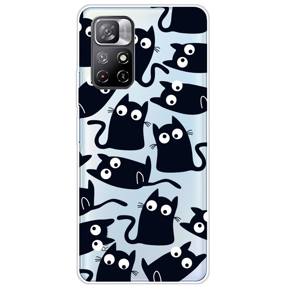 IMD Pattern Printing Anti-scratch Soft TPU Slim Phone Case Cover for Xiaomi Redmi Note 11/Poco M4 Pro 5G - Little Cats-1