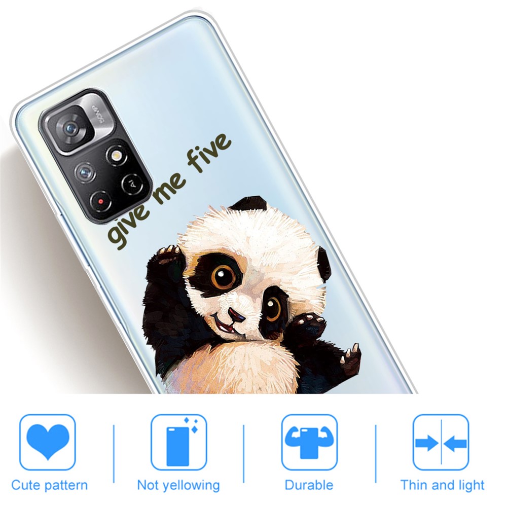 Pattern Printing Thin Light Soft TPU Phone Protective Case Shell for Xiaomi Redmi Note 11 Pro/Note 11 Pro+ - Panda-4