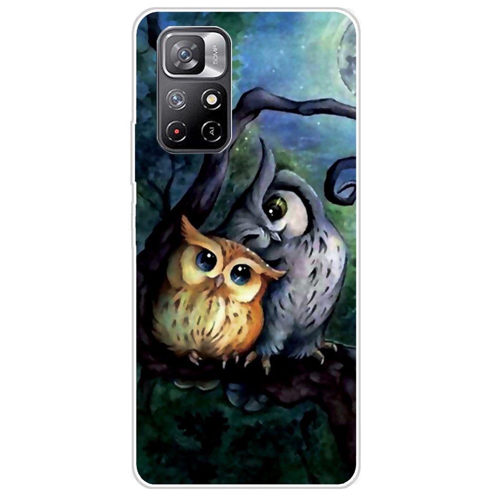 Pattern Printing Thin Light Soft TPU Phone Protective Case Shell for Xiaomi Redmi Note 11 Pro/Note 11 Pro+ - Owls-1