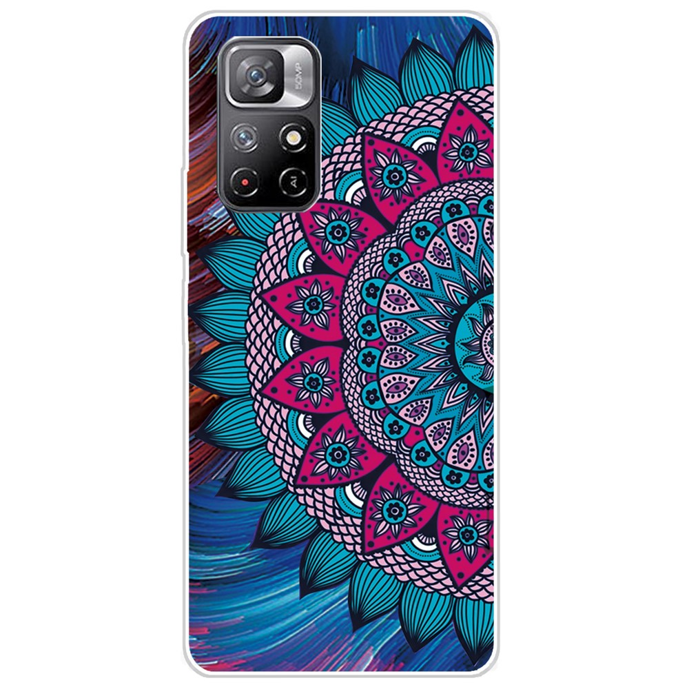 Pattern Printing Thin Light Soft TPU Phone Protective Case Shell for Xiaomi Redmi Note 11 Pro/Note 11 Pro+ - Mandala Flower-1