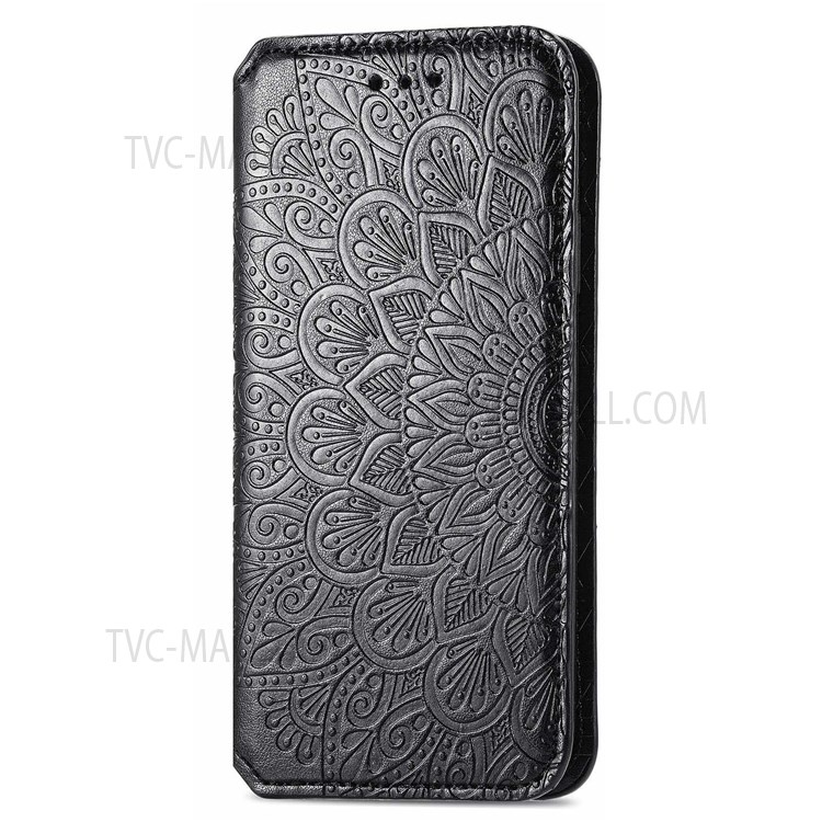 Ultra-thin PU Leather + TPU Magnetic Auto-absorbed Mandala Flower Pattern Imprinted Wallet Stand Flip Cover for Xiaomi Redmi Note 11 Pro/Note 11 Pro+ - Black-11