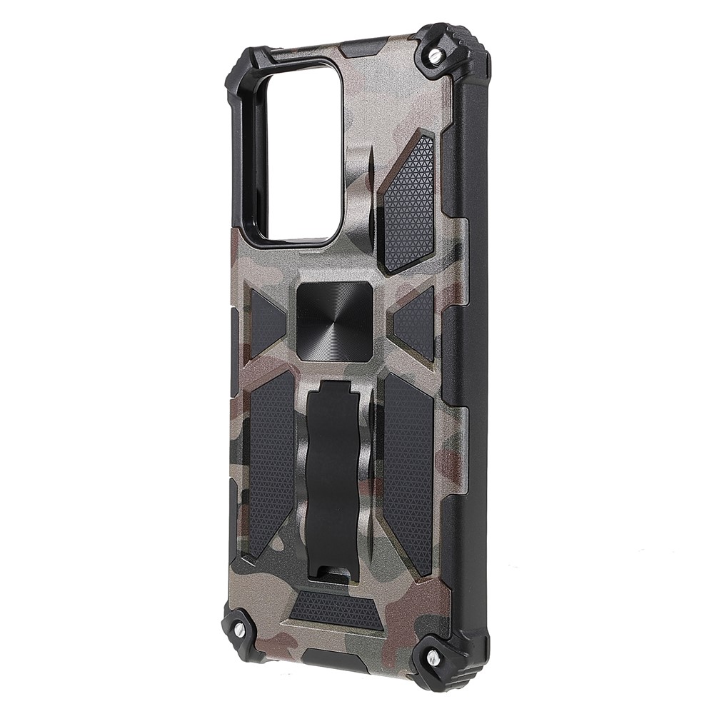 Anti-scratch Built-in Kickstand Camouflage Design Drop-proof Phone Case Shell for Xiaomi 11T/11T Pro - Army Green-2