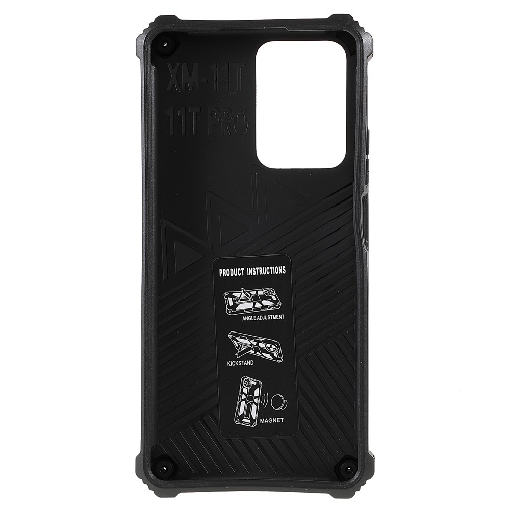 Anti-scratch Built-in Kickstand Camouflage Design Drop-proof Phone Case Shell for Xiaomi 11T/11T Pro - Dark Blue-3