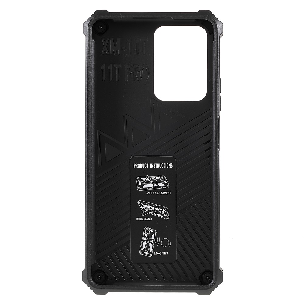 Anti-scratch Built-in Kickstand Camouflage Design Drop-proof Phone Case Shell for Xiaomi 11T/11T Pro - Blue-3