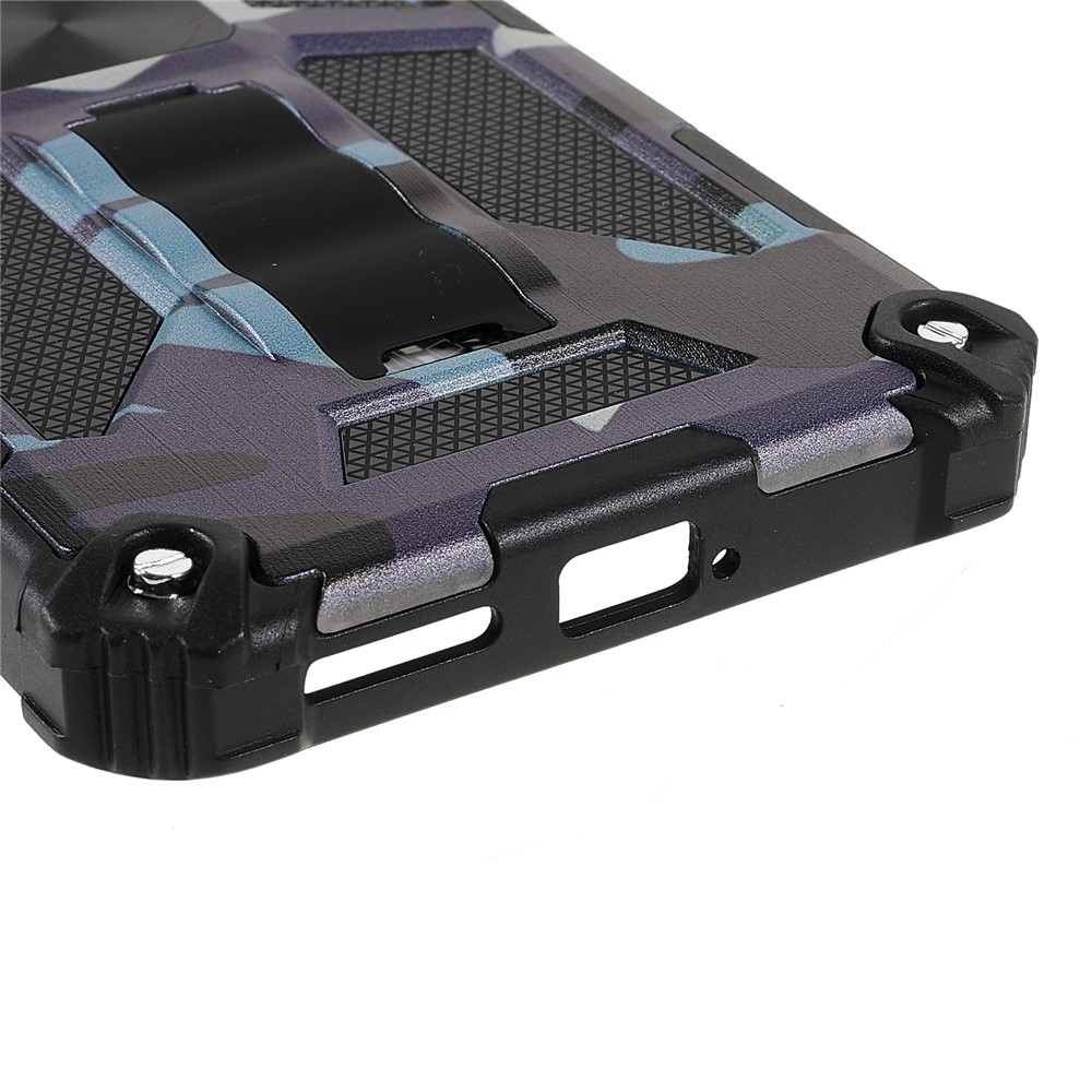 Anti-scratch Built-in Kickstand Camouflage Design Drop-proof Phone Case Shell for Xiaomi 11T/11T Pro - Blue-5