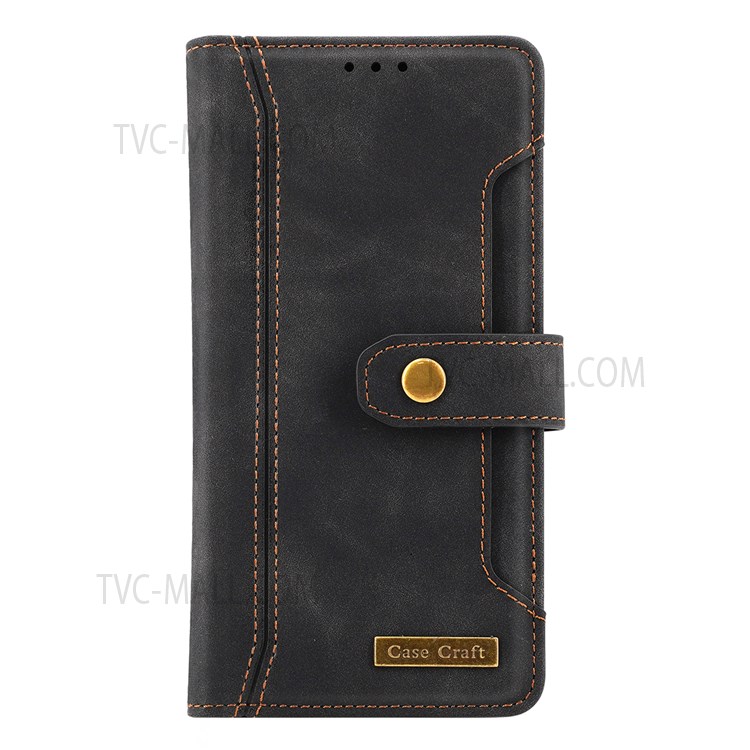 CASE CRAFT All-round Protection Outer Card Slot Case PU Leather + TPU Wallet Design Phone Cover with Stand for Xiaomi Redmi Note 10 4G/Note 10S - Black-2