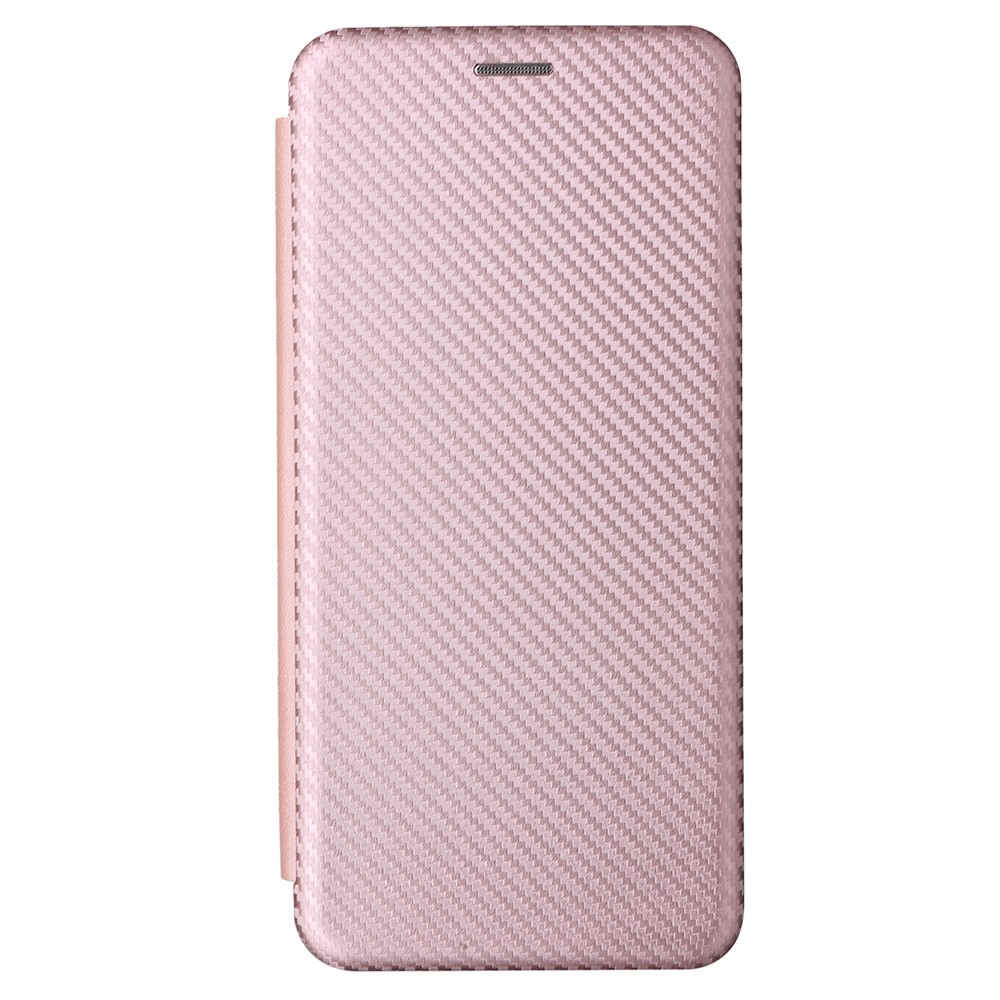 For Xiaomi Redmi Note 11 Pro/Note 11 Pro+ Carbon Fiber Texture Anti-scratch Auto-absorbed Magnetic Closure Ring Strap Leather Stand Phone Case - Rose Gold-2