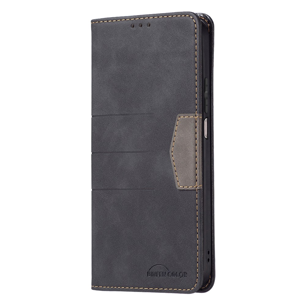 BINFEN COLOR BF10 Magnetic Auto Closing PU Leather Splicing Phone Case Cover with Stand Wallet for Xiaomi Mi 11i/Poco F3/Redmi K40/Redmi K40 Pro - Black-2