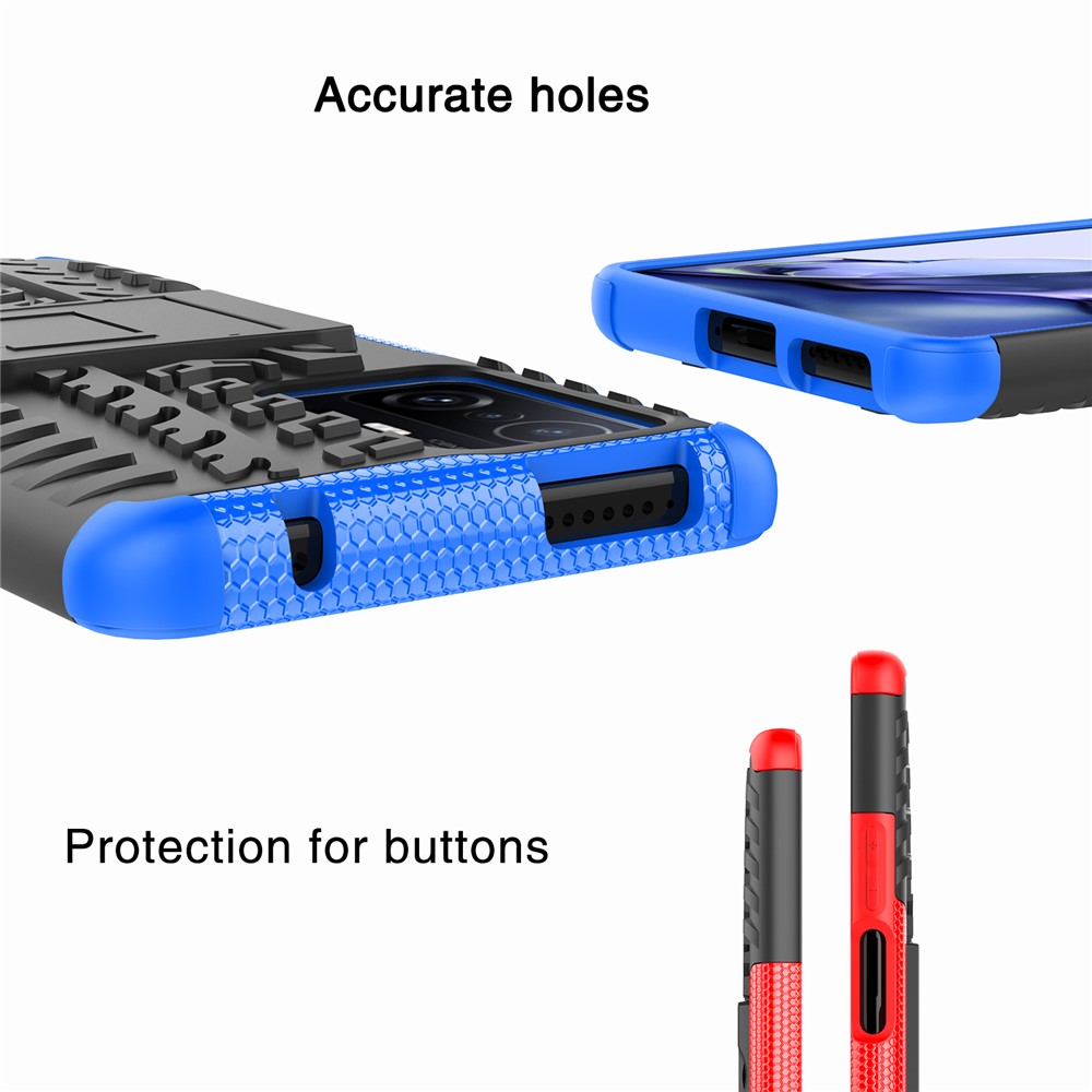 Cool Tire Texture Fall Protection Soft TPU + Hard PC Hybrid Phone Case for Xiaomi 11T/11T Pro - Purple-6
