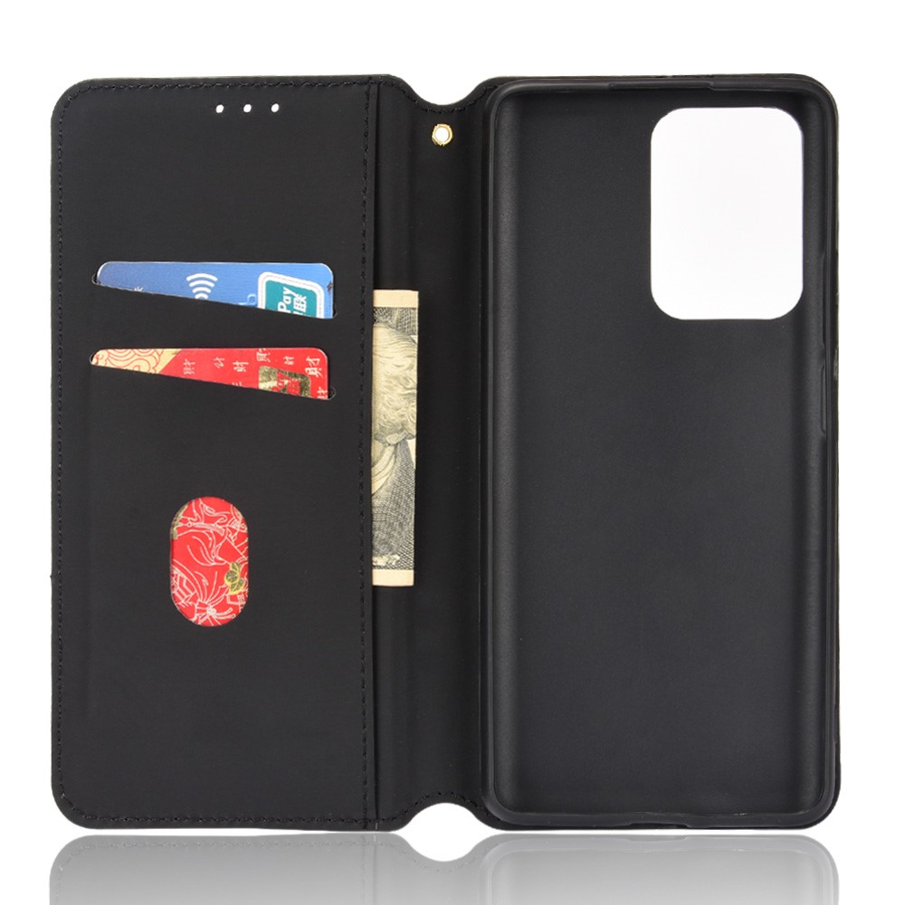 Magnetic Auto-absorbed Imprinting 3D Rhombus Pattern Stand Wallet Leather Phone Case Cover for Xiaomi 11T/11T Pro - Black-6